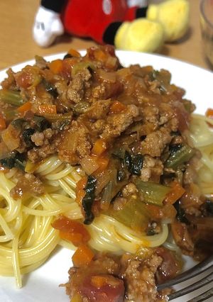 野菜たっぷりミートソーススパゲッティ-レシピのメイン写真