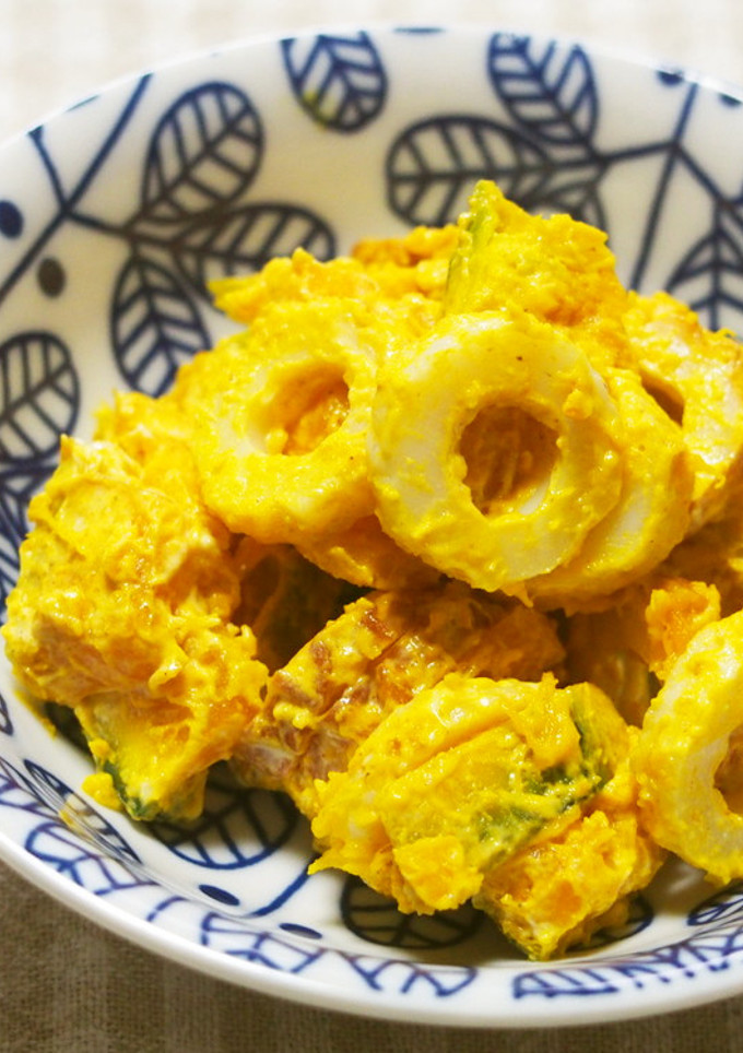 南瓜とちくわのカレーマヨ和え♪-レシピのメイン写真
