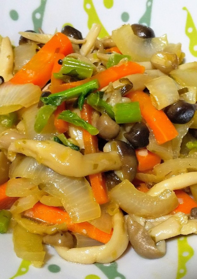 野菜ときのこの塩昆布粉チーズ炒め-レシピのメイン写真