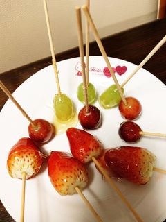 超簡単!水と砂糖でできるぶどう飴-レシピのメイン写真