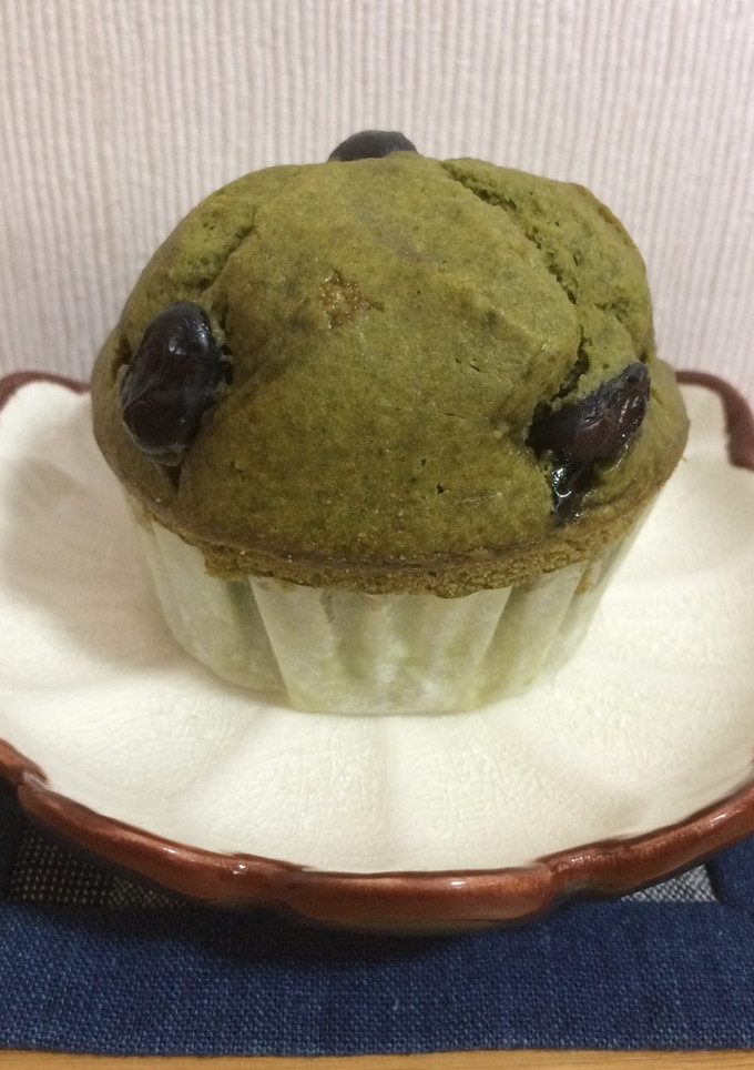ふわふわしっとり抹茶と黒豆の黒糖マフィン-レシピのメイン写真