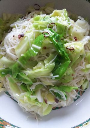 ランチに新キャベツとアンチョビお素麺-レシピのメイン写真