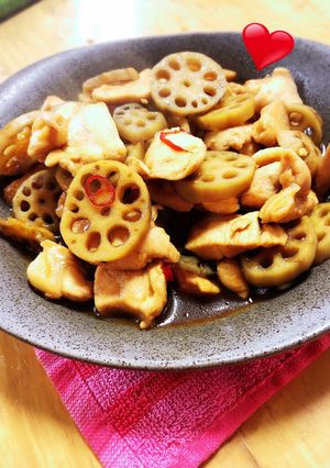 蓮根と鶏胸肉のピリ辛煮♡-レシピのメイン写真