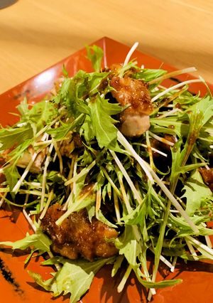 照り焼きチキンと水菜のサラダ-レシピのメイン写真