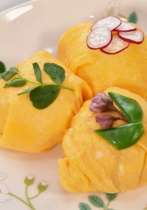 春野菜入り薄焼き卵の手毬寿司-レシピのメイン写真