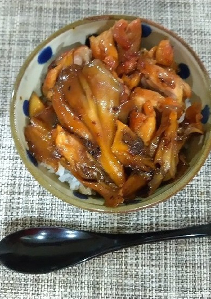 鶏ステーキ丼　舞茸添え-レシピのメイン写真
