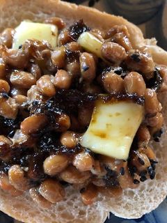納豆と海苔の佃煮のトースト-レシピのメイン写真