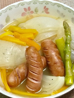 新玉ねぎ&ソーセージのコンソメ煮-レシピのメイン写真