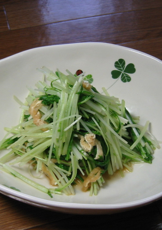 水菜と油揚げのおひたし-レシピのメイン写真