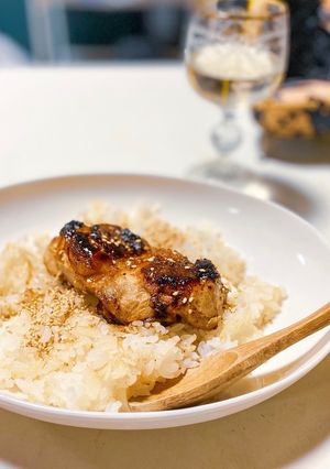 簡単！テリヤキチキンONオニオンライス♪-レシピのメイン写真
