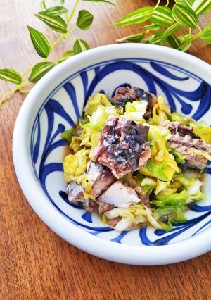 しんなり春キャベツと鯖缶のポン酢あえ-レシピのメイン写真