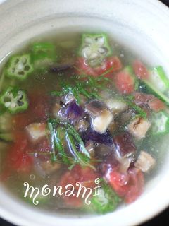 夏野菜の*ぷるぷる*冷製スープ♡-レシピのメイン写真