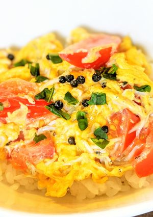 トマトたまごしらす生こしょうご飯-レシピのメイン写真