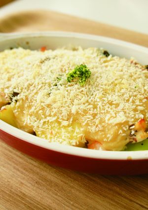 油不使用でも大満足、ヘルシー豆乳グラタン-レシピのメイン写真