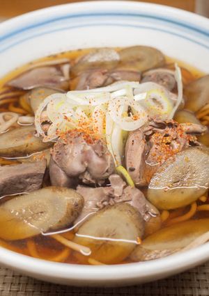 ごぼう鶏もつ蕎麦-レシピのメイン写真