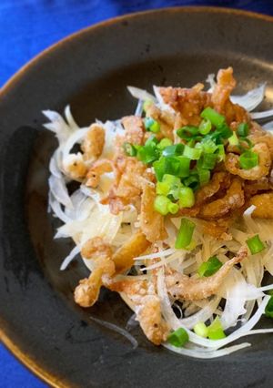 蒸し鶏の皮で鶏皮ポン酢-レシピのメイン写真