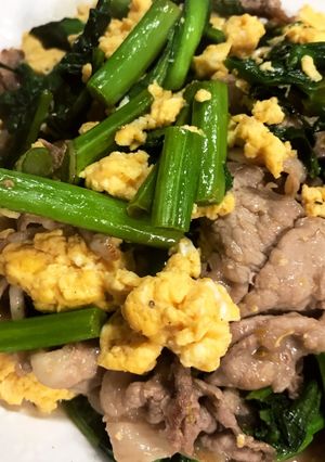 豚肉と菜の花卵中華炒め-レシピのメイン写真