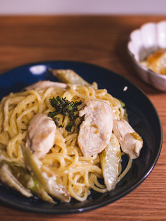 山ウドの柚子胡椒クリームパスタ-レシピのメイン写真