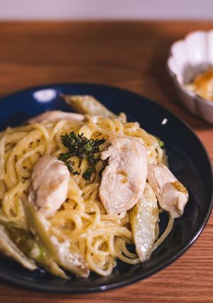 山ウドの柚子胡椒クリームパスタ-レシピのメイン写真