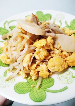 簡単！もやしとハムの卵とじ♪-レシピのメイン写真