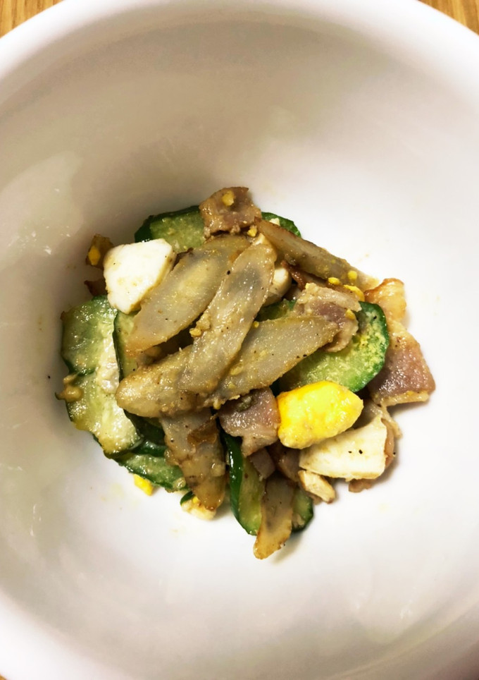 ごぼうとゆで卵の炒め物-レシピのメイン写真