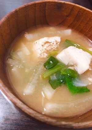 旨味♪冷凍豆腐と大根の味噌汁-レシピのメイン写真