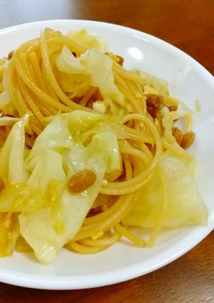 納豆彩りパスタ-レシピのメイン写真