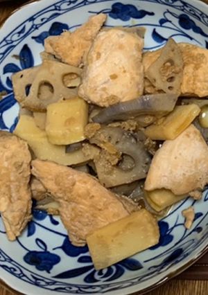 鶏肉と根菜の蒸し炒め煮-レシピのメイン写真