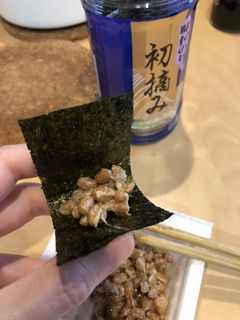 納豆のオリーブオイル混ぜ味付け海苔まき-レシピのメイン写真