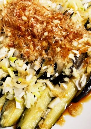 ご飯がすすむ！簡単！揚げナス薬味のせ-レシピのメイン写真