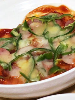 レンジで簡単!餃子の皮でピザ-レシピのメイン写真