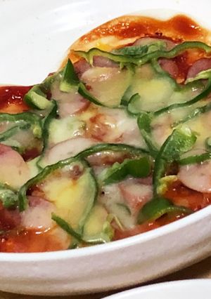 レンジで簡単！餃子の皮でピザ-レシピのメイン写真