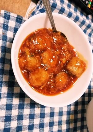 簡単肉だんご甘酢あんかけ-レシピのメイン写真