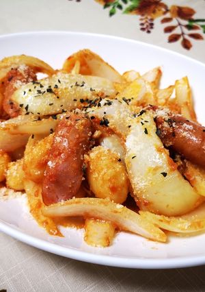 ニョッキとウインナーのケチャ味噌ソテー-レシピのメイン写真