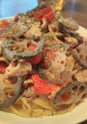 豚肉と野菜の白だしオイルパスタ-レシピのメイン写真