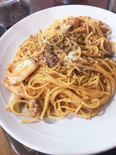 美腸納豆キムチーズパスタ-レシピのメイン写真