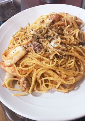 美腸納豆キムチーズパスタ-レシピのメイン写真