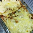 豚肉とキノコのチーズ焼き