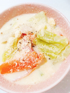 ポジティブになる野菜たっぷり豆乳スープ☆-レシピのメイン写真