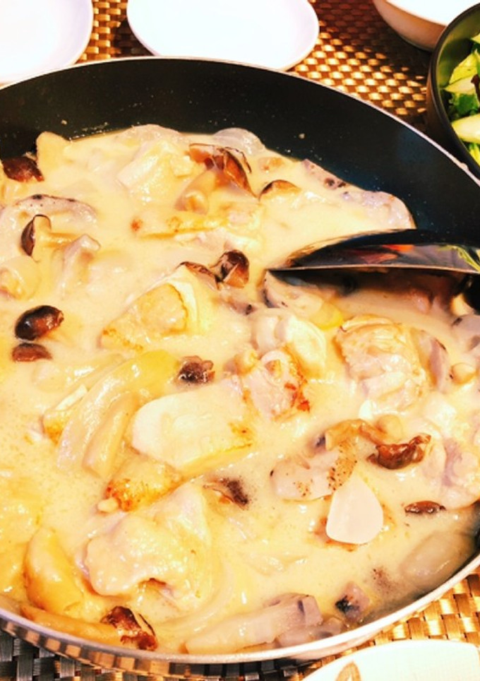わたしの鶏肉ときのこのクリーム煮-レシピのメイン写真