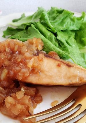 ぶりのコクうま玉ねぎソース-レシピのメイン写真