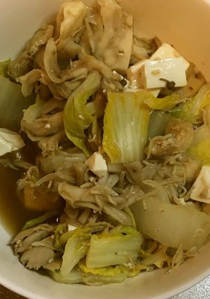 油揚げと豆腐と舞茸のちりめんポン酢煮-レシピのメイン写真