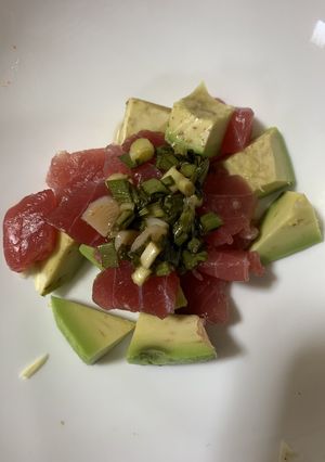 マグロとアボカドのオリーブオイル和え-レシピのメイン写真