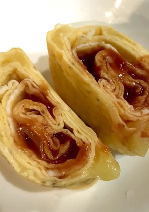 フライパンで＊チーズオムレツ卵焼き-レシピのメイン写真