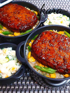 5分で簡単♪マルシンハンバーグ照り焼き丼-レシピのメイン写真