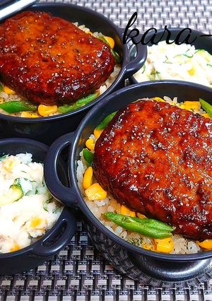 5分で簡単♪マルシンハンバーグ照り焼き丼-レシピのメイン写真