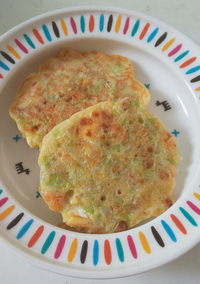 栄養満点 納豆とお野菜たっぷりお好み焼き-レシピのメイン写真