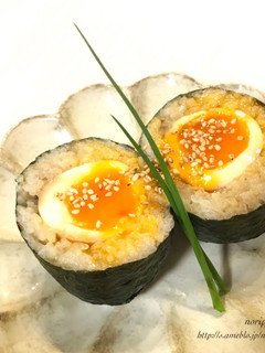 とろ〜り半熟♡味玉おにぎり-レシピのメイン写真