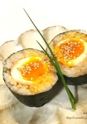 とろ〜り半熟♡味玉おにぎり-レシピのメイン写真