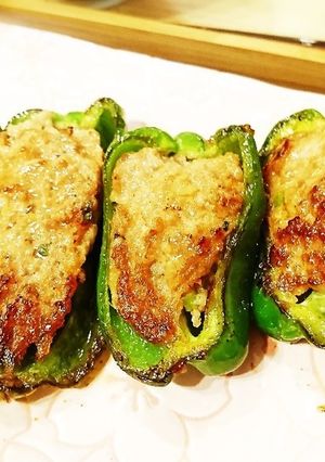 ピーマンの肉詰め、旨み溢れる美味しさ!-レシピのメイン写真